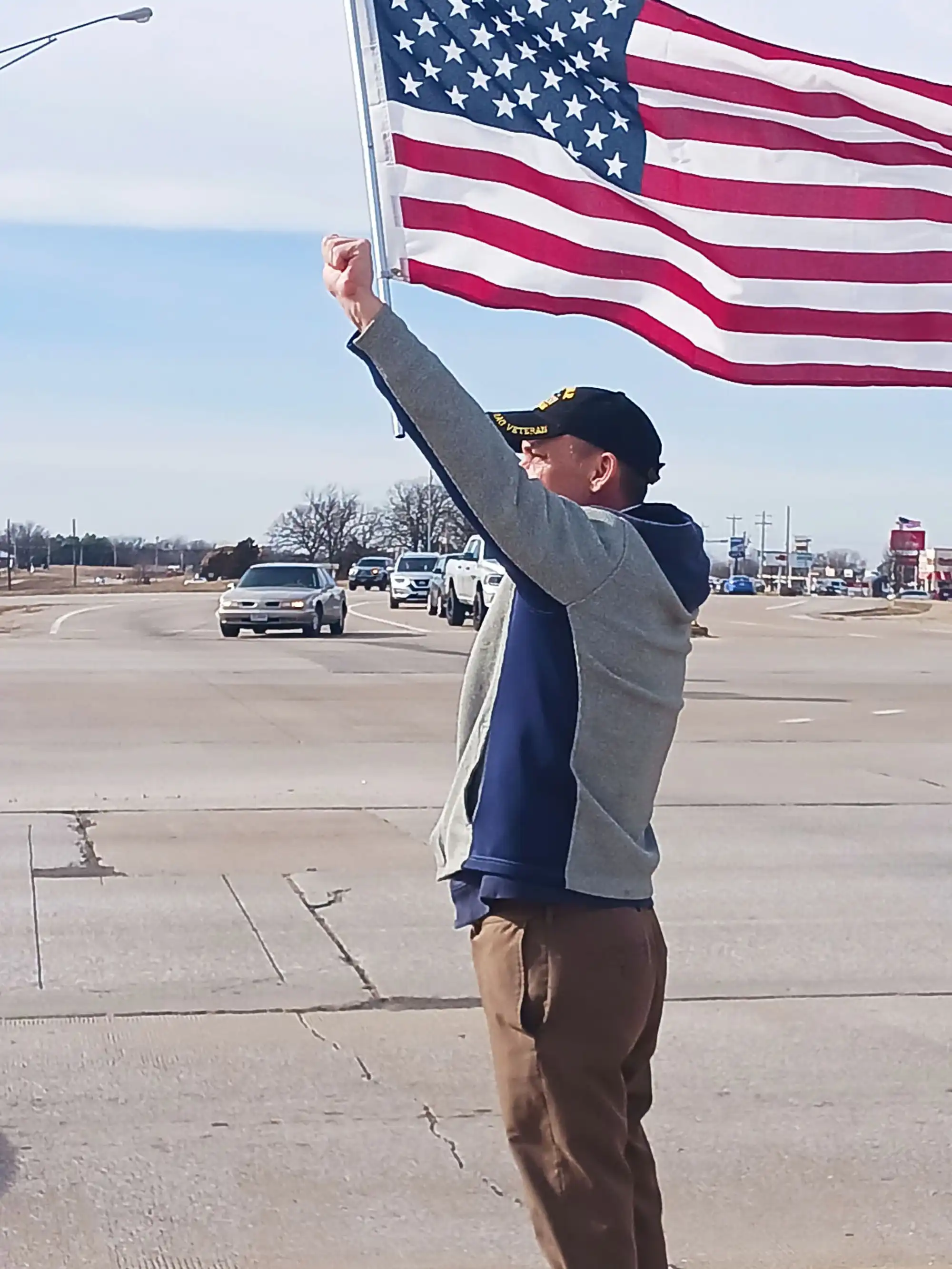 For author and Veteran David Haave, America's Flag day is everyday, 2024, MO, USA.